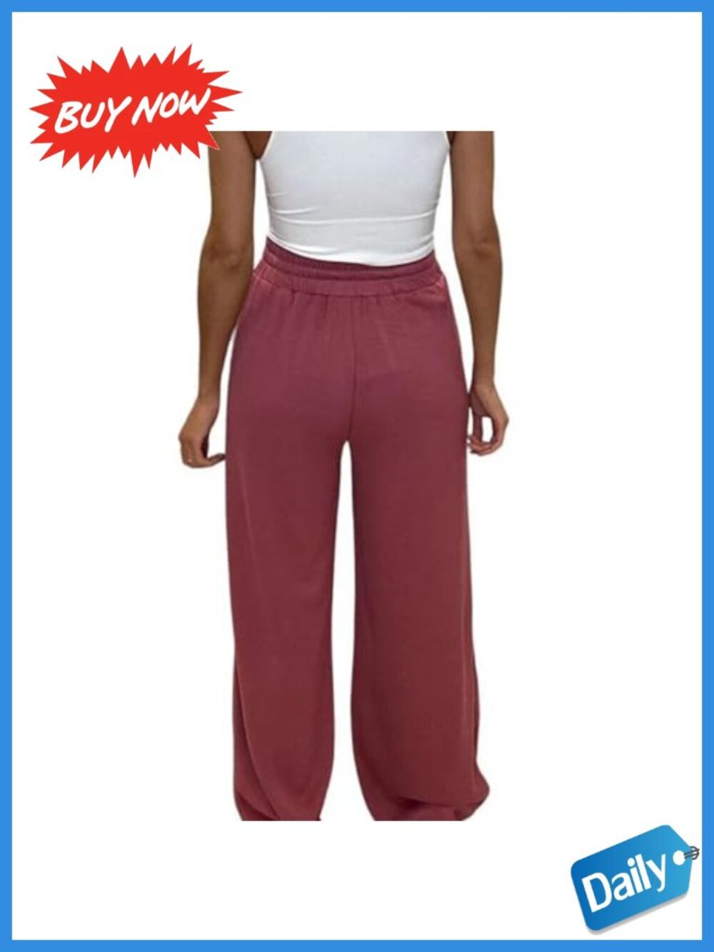 Striped Wide Leg Drawstring Track Pants Sweatpants - Picture 4 of 5